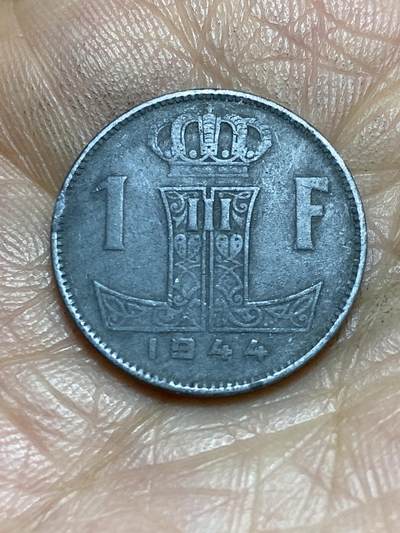 2026年第一场(总第一百七十场）外国好品散币场(免佣金) - 比利时🇧🇪1944年1法郎(二战德国占领时期，左荷语右法语版)