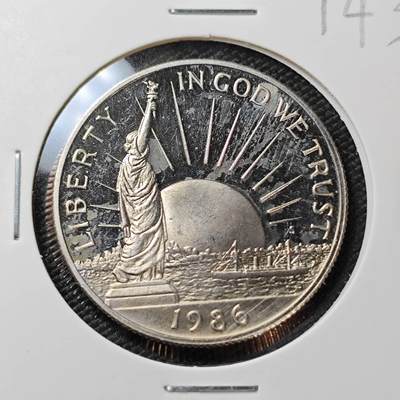 KK钱币收藏小铺 《套币 好品/批量散币专场》  2月预留时间 周末发货 -  1986美国50分精制纪念币