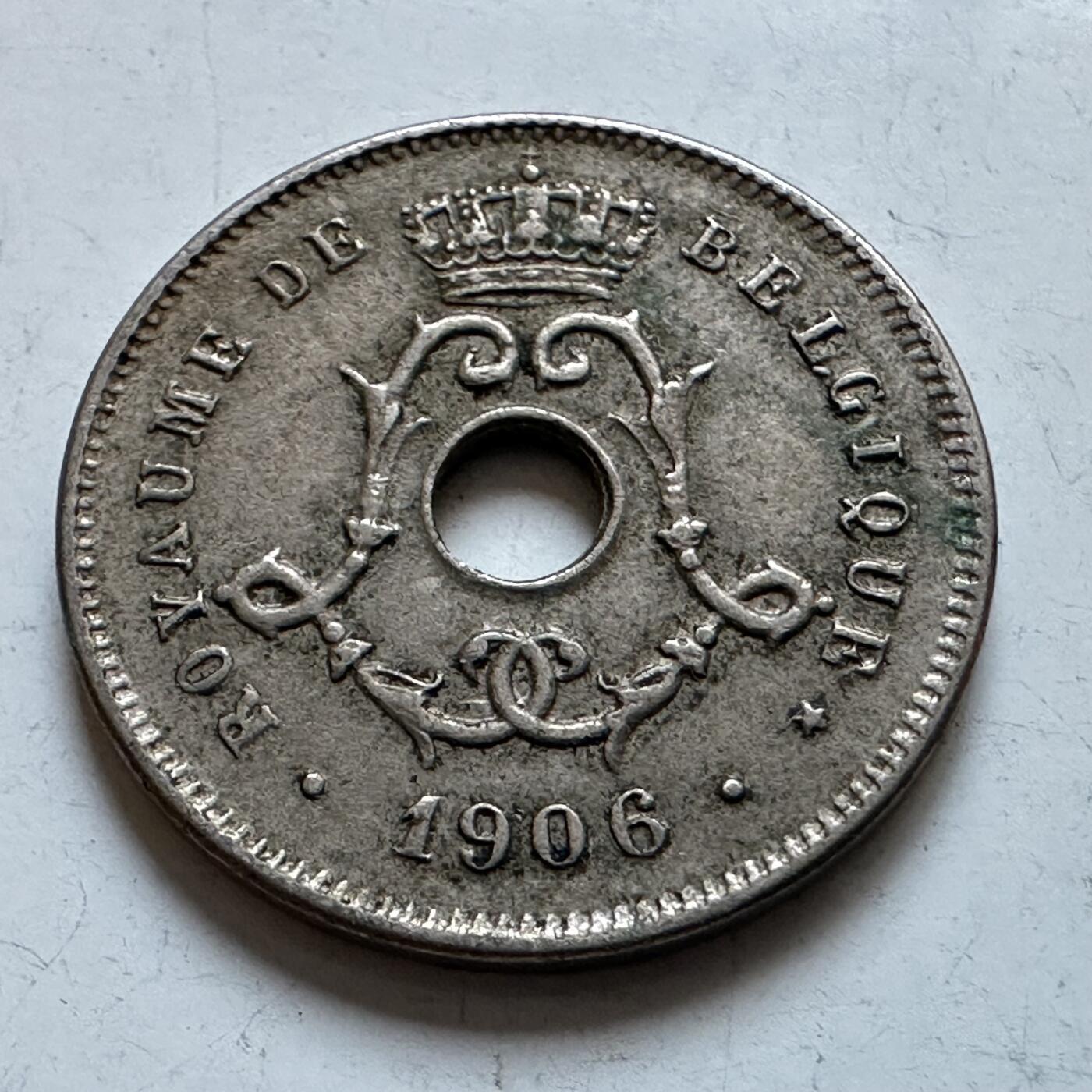 🌹外币初藏🌹🐯2025年第147场  每周二四六晚8️⃣点 接代拍 比利时1906年五分