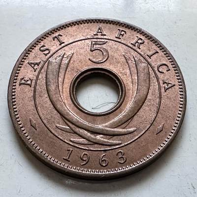 🌹外币初藏🌹🐯2025年第147场  每周二四六晚8️⃣点 接代拍 - 英属东非1963年五分