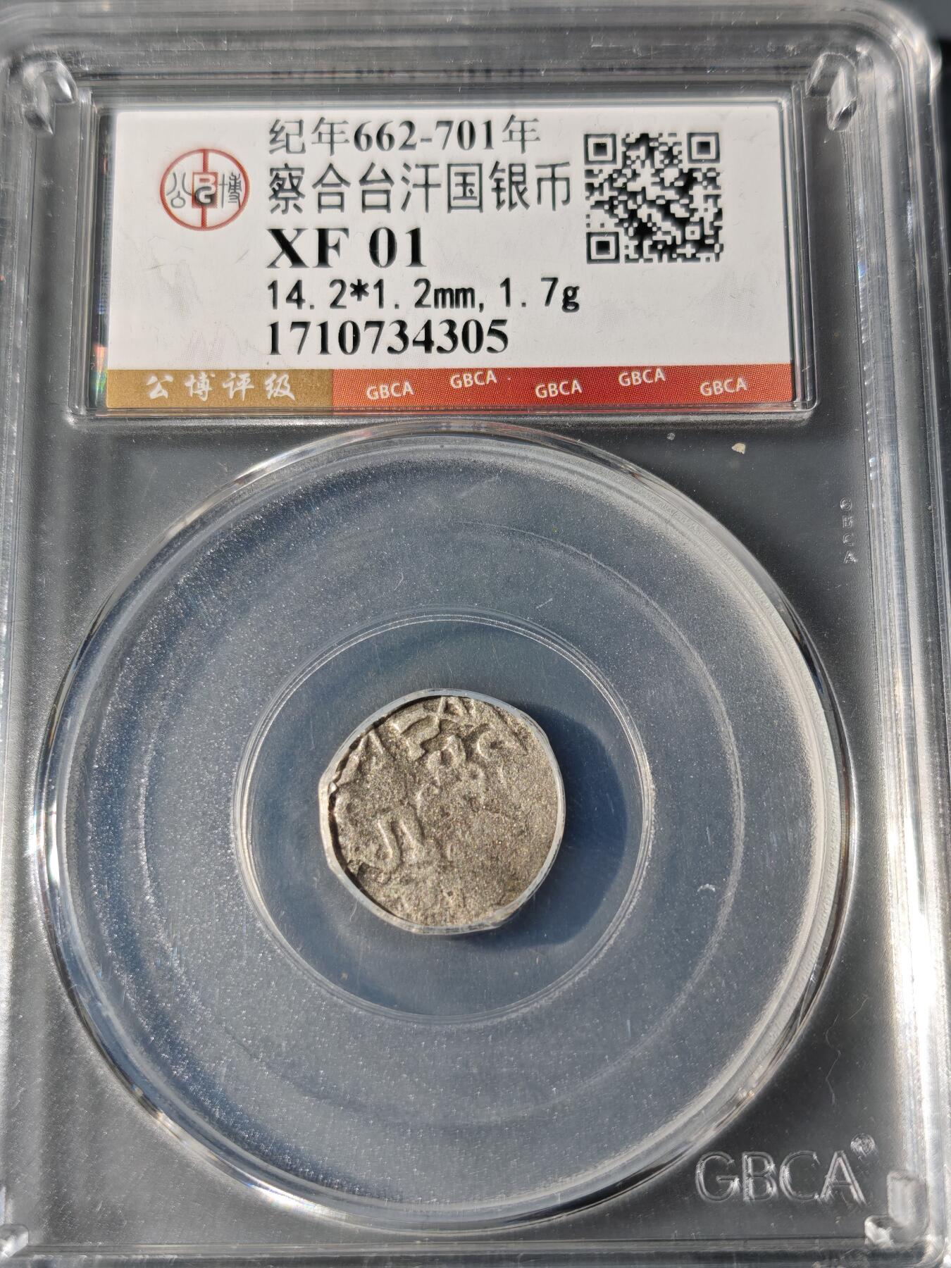 101期回流戒指饰品杂件纪念章丝路钱币专场 察合台汗国银币