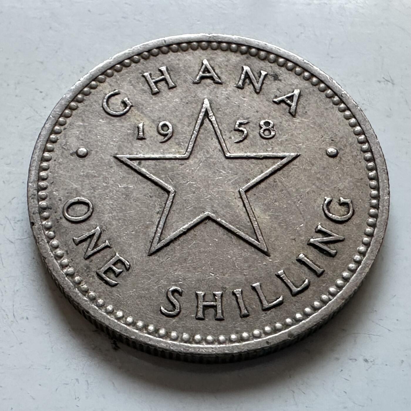 🌹外币初藏🌹🐯2025年第147场  每周二四六晚8️⃣点 接代拍 加纳1958年一先令