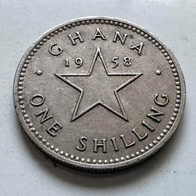 🌹外币初藏🌹🐯2025年第147场  每周二四六晚8️⃣点 接代拍 - 加纳1958年一先令