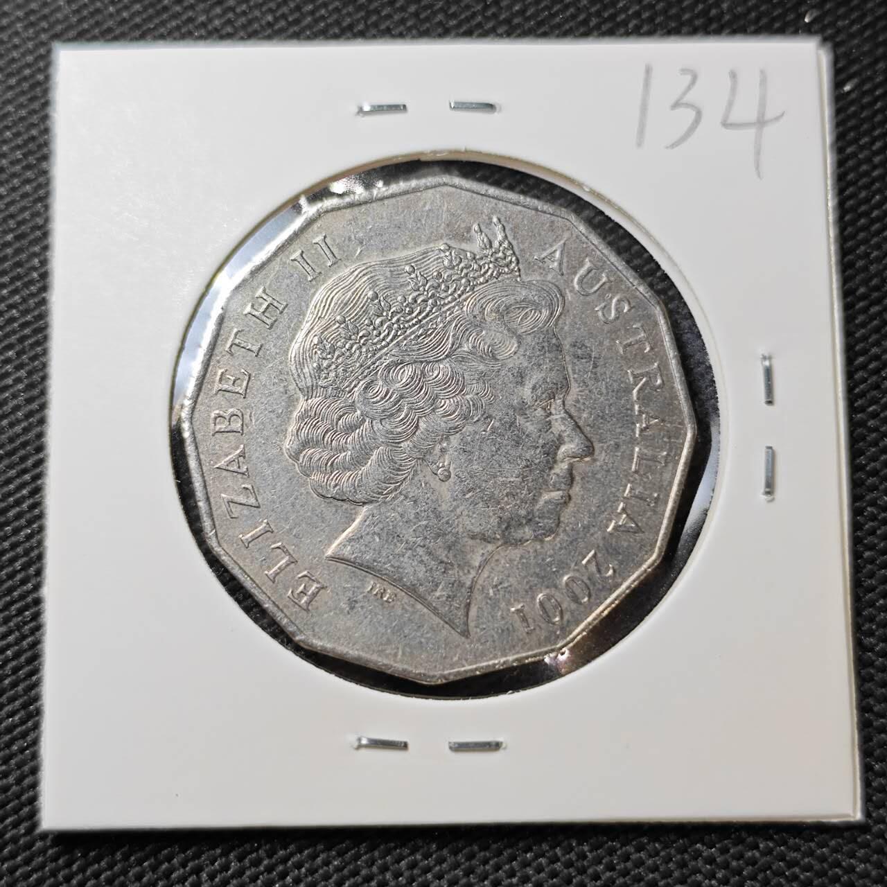 KK钱币收藏小铺 《套币 好品/批量散币专场》  2月预留时间 周末发货 2001  澳大利亚50便士纪念币