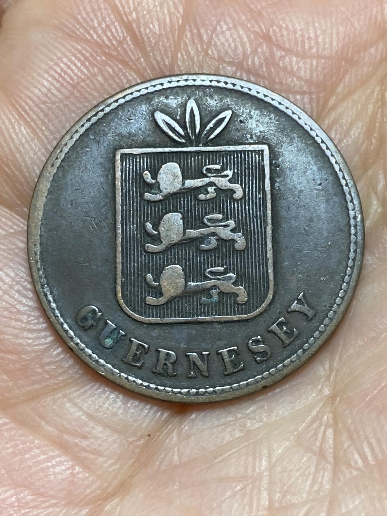 2026年第一场(总第一百七十场）外国好品散币场(免佣金) 英属根西岛🇬🇬1874年4道布(第二版，维多利亚女王时期)