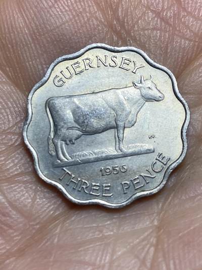 2026年第一场(总第一百七十场）外国好品散币场(免佣金) - 英属根西岛🇬🇬1956单年份3便士(伊丽莎白二世第一版，薄版)