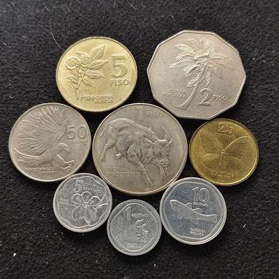 【全场包邮】纯粹捡漏拍490场（免费代拍第27场） - 菲律宾1983-1992年大版8枚套币