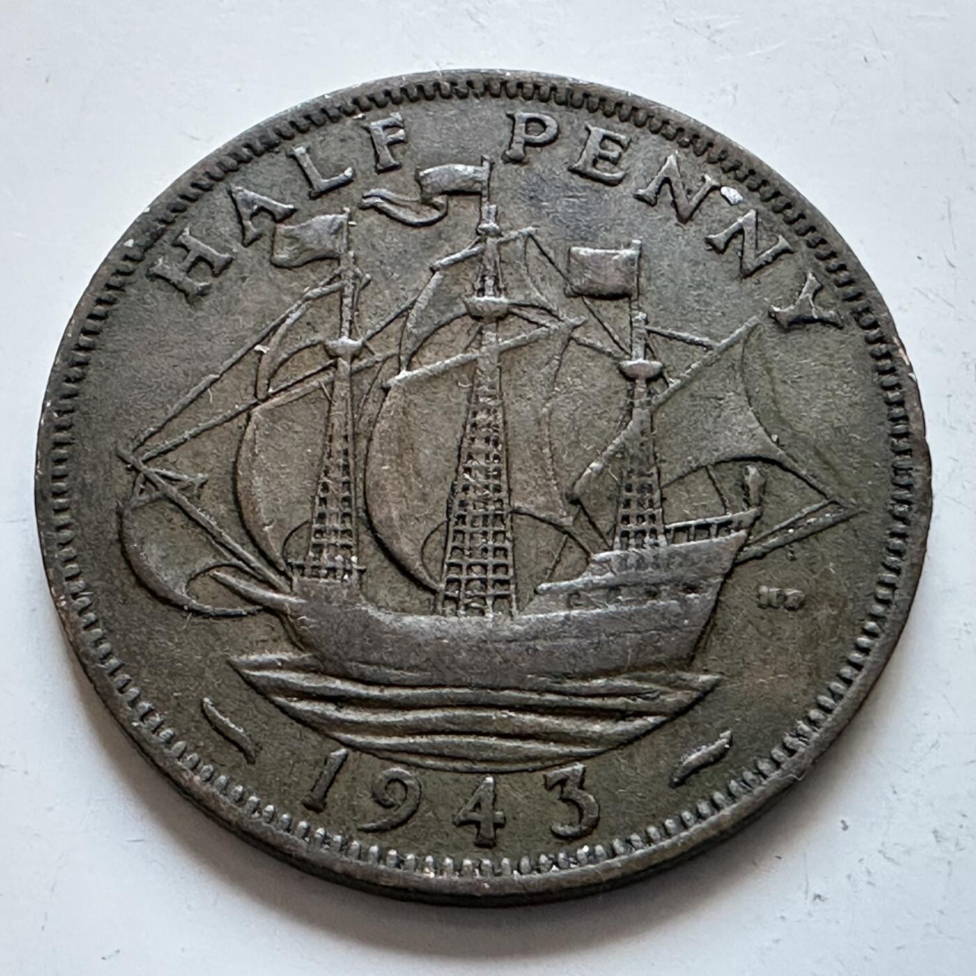 🌹外币初藏🌹🐯2025年第147场  每周二四六晚8️⃣点 接代拍 英国1943年半便士