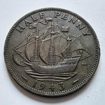 🌹外币初藏🌹🐯2025年第147场  每周二四六晚8️⃣点 接代拍 - 英国1943年半便士