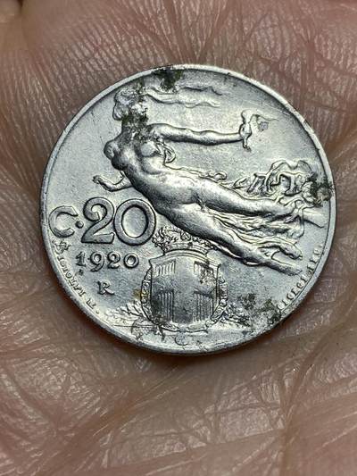 2026年第一场(总第一百七十场）外国好品散币场(免佣金) - 意大利王国1920年20分(维托里奥·埃马努埃莱三世第二套)
