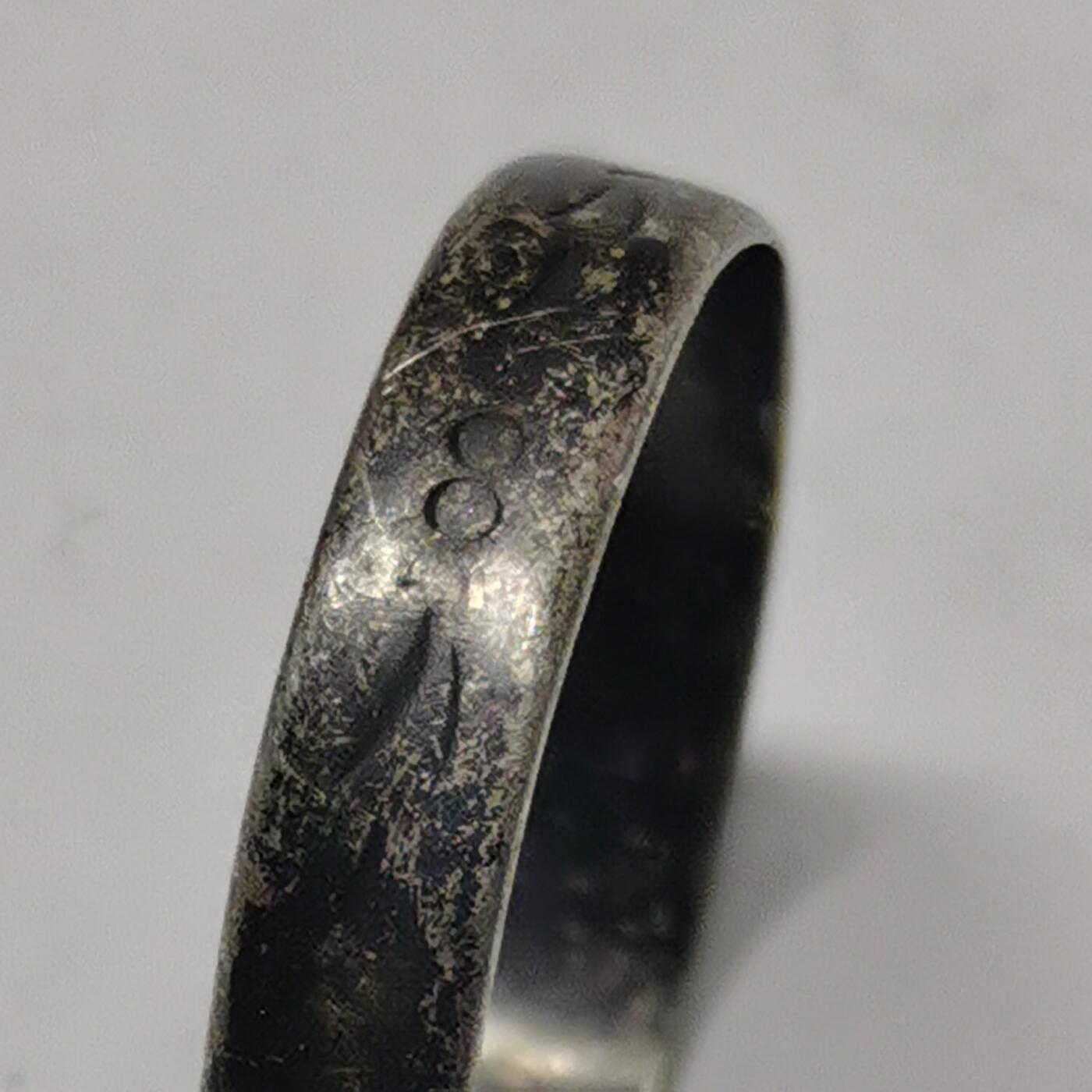 杂件专场91期 清末民国纹银款戒指