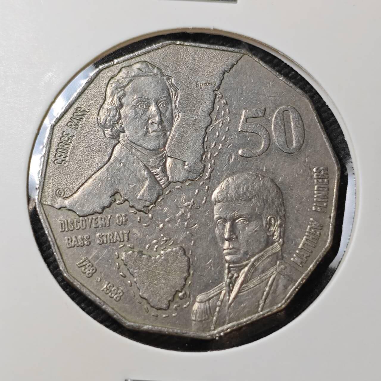 KK钱币收藏小铺 《套币 好品/批量散币专场》  2月预留时间 周末发货  1998 澳大利亚50便士纪念币