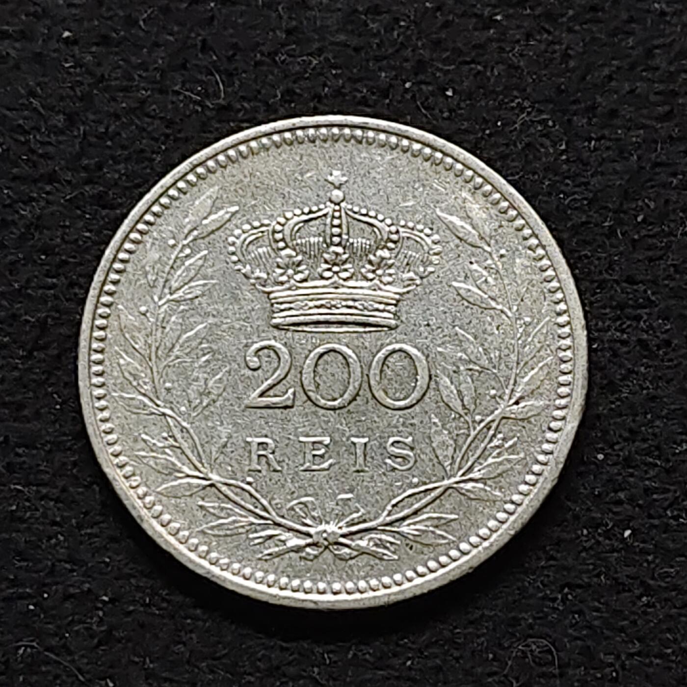 【全场包邮】纯粹捡漏拍490场（免费代拍第27场） 葡萄牙1909年200瑞斯（24毫米5克）银币