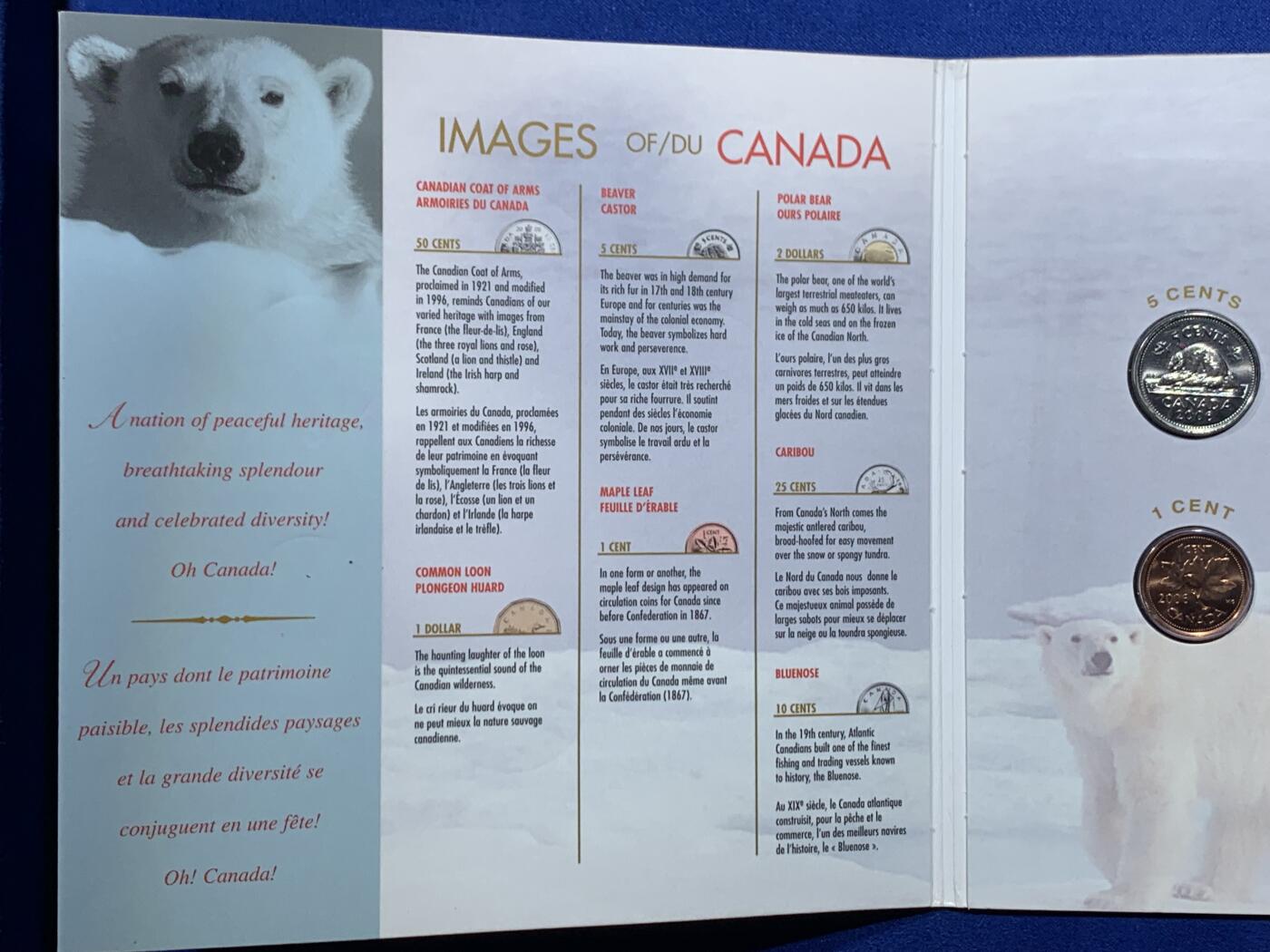 《竞宝斋》第452场 周日，周一 2场连拍 （全场包邮，欢迎送拍） 加拿大 2006年 oh！canada加拿大皇家造币厂7枚套币年册