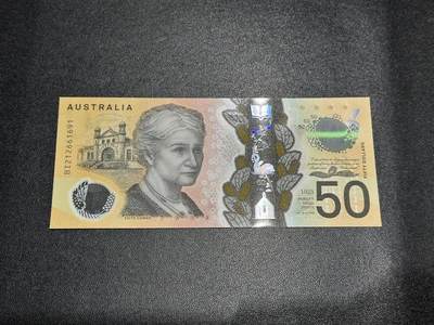 《外钞收藏家》第五百九十八期（2026年新年第一场）（本平台长期征集拍品、欢迎藏友们联系合作） - 2021年澳大利亚50澳元 全新 但有压印瑕疵 无47尾691