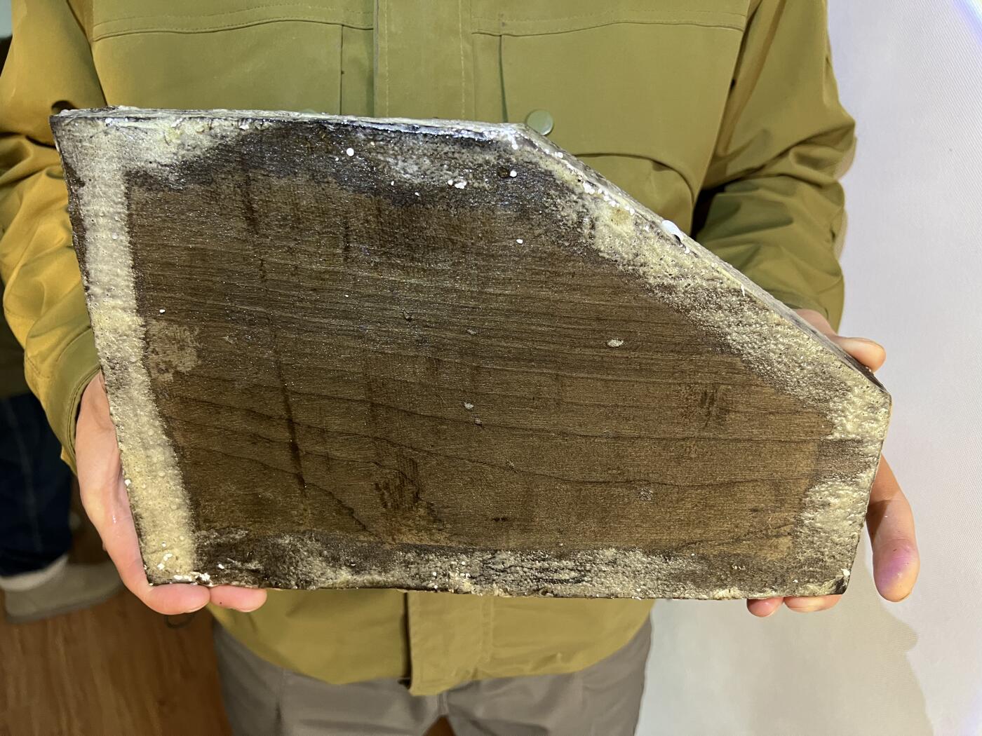 零元拍：1227-5金丝楠 牌子料   满金丝 果香满满 尺寸：30.5/14.5/9.9/2.3厚CM。四边已经做封胶