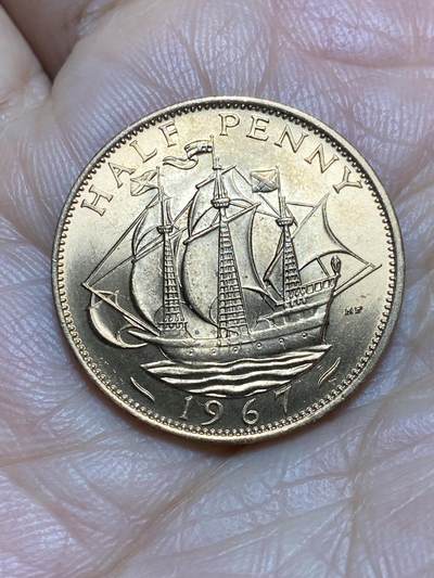 2026年第一场(总第一百七十场）外国好品散币场(免佣金) - 原光好品–英国🇬🇧1967年半便士(伊丽莎白二世青年桂冠第二版，普制币关门年)