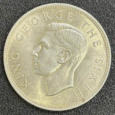 西秦中古拍卖第七十一期 - 新西兰1949年1克朗大银币 乔治六世 重28.2克
