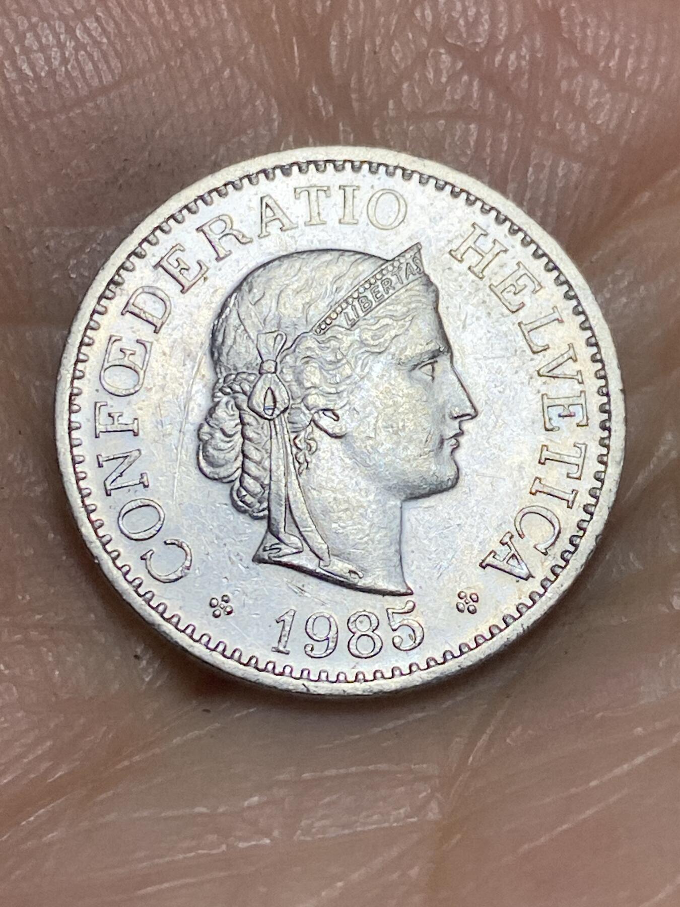 2026年第一场(总第一百七十场）外国好品散币场(免佣金) 瑞士🇨🇭1985年10拉彭(第二版，无标版)