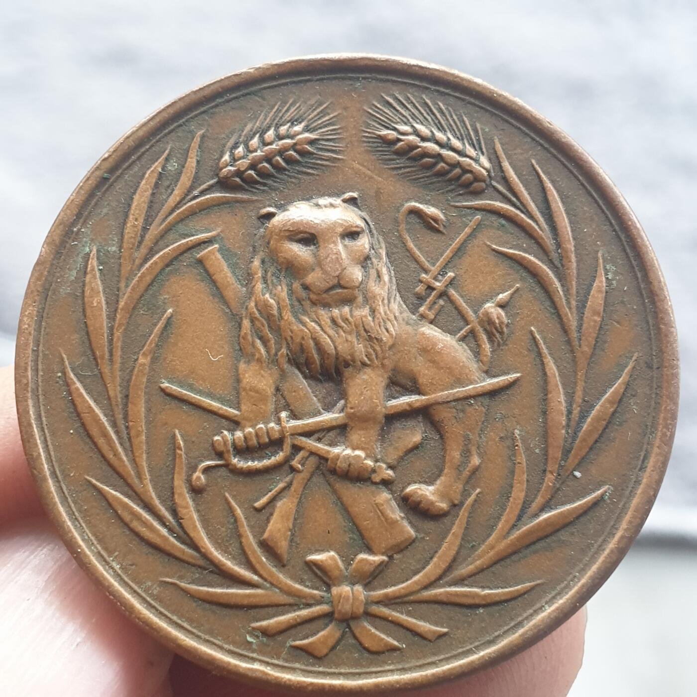 烟海杂币第13场 民国狮子奖牌（自辩）