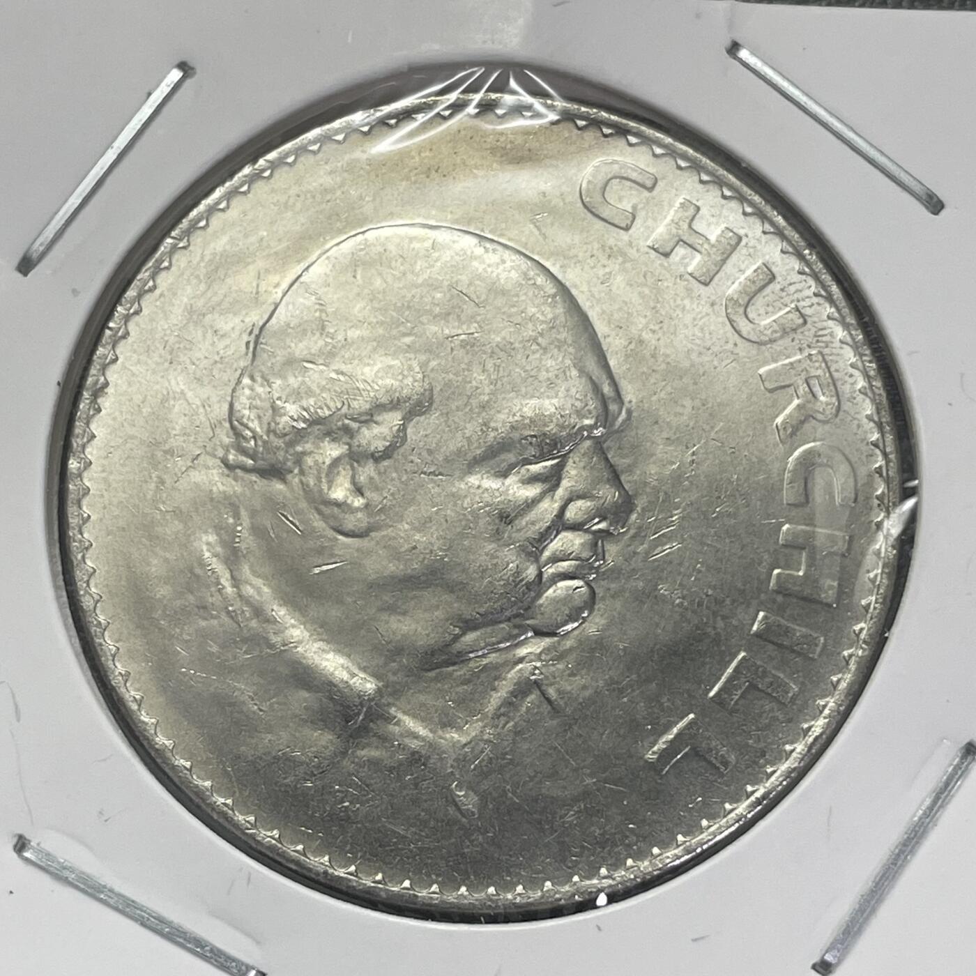 回流1228 38mm 英国1965年丘吉尔1克郎镍币