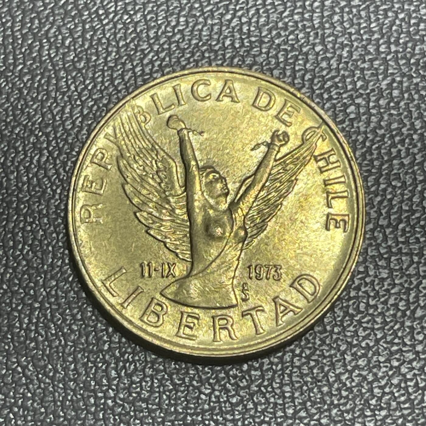 回流1228 智利1989年5比索 纪念1973年9月11日智利政局变动