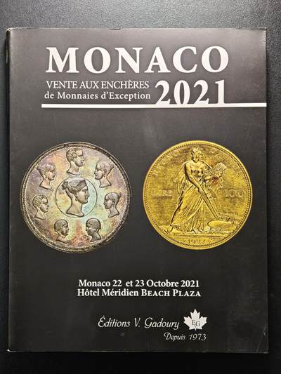 【德藏】世界币章拍卖第159期(元旦专场拍卖) - 97新 2021年 MONACO钱币拍卖会图录 全彩铜板纸印刷 全书约368页