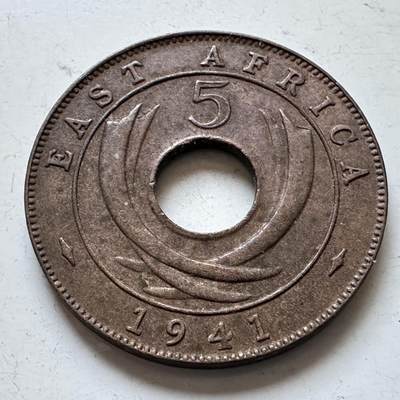 🌹外币初藏🌹🐯2025年第147场  每周二四六晚8️⃣点 接代拍 - 英属东非1941年五分 a