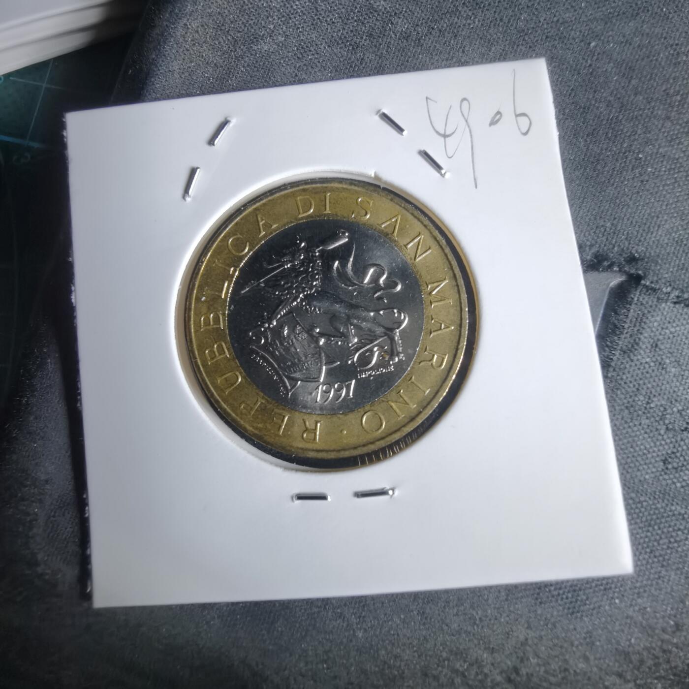 沼泽如烟--第949场 圣马力诺1997年1000里拉纪念币