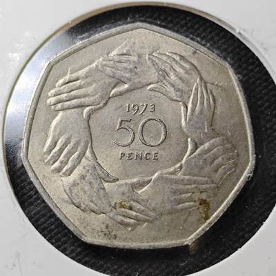 KK钱币收藏小铺 《套币 好品/批量散币专场》  2月预留时间 周末发货 -  英国入欧50便士纪念币