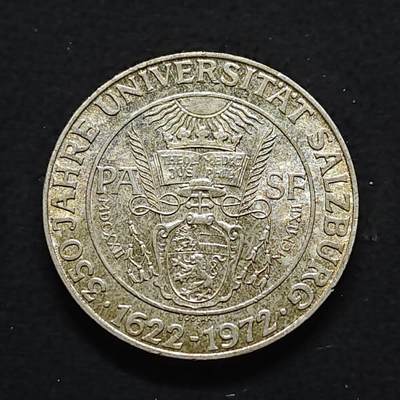 【全场包邮】纯粹捡漏拍491场（免费代拍第28场） - 奥地利1972年50先令萨尔兹堡大学350周年（34毫米20克）纪念银币