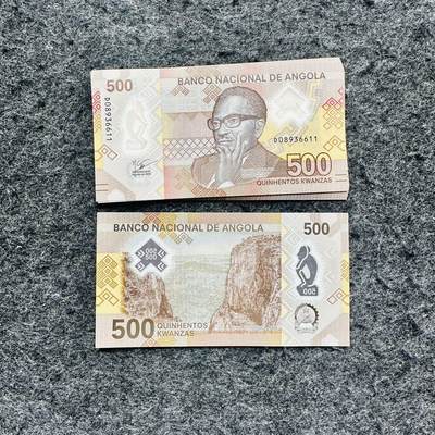🇫🇯🇫🇰2530￥￥福克兰群岛2025年和斐济2026年全套Polymer塑料钞 - 安哥拉2025年500宽扎塑料钞，新日期，D08936611