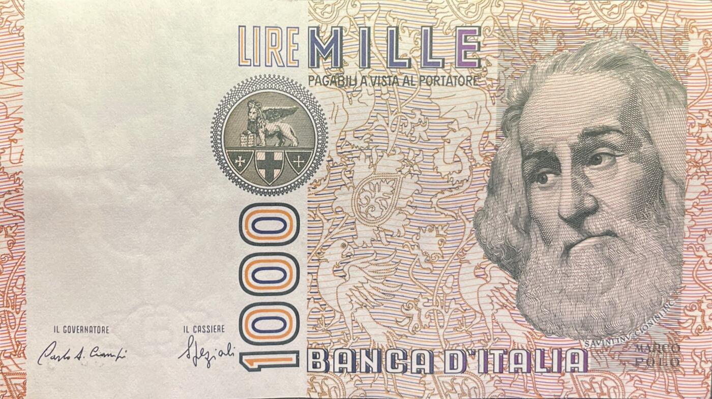 回流1228 1982年意大利1000里拉纸币（威尔第版）