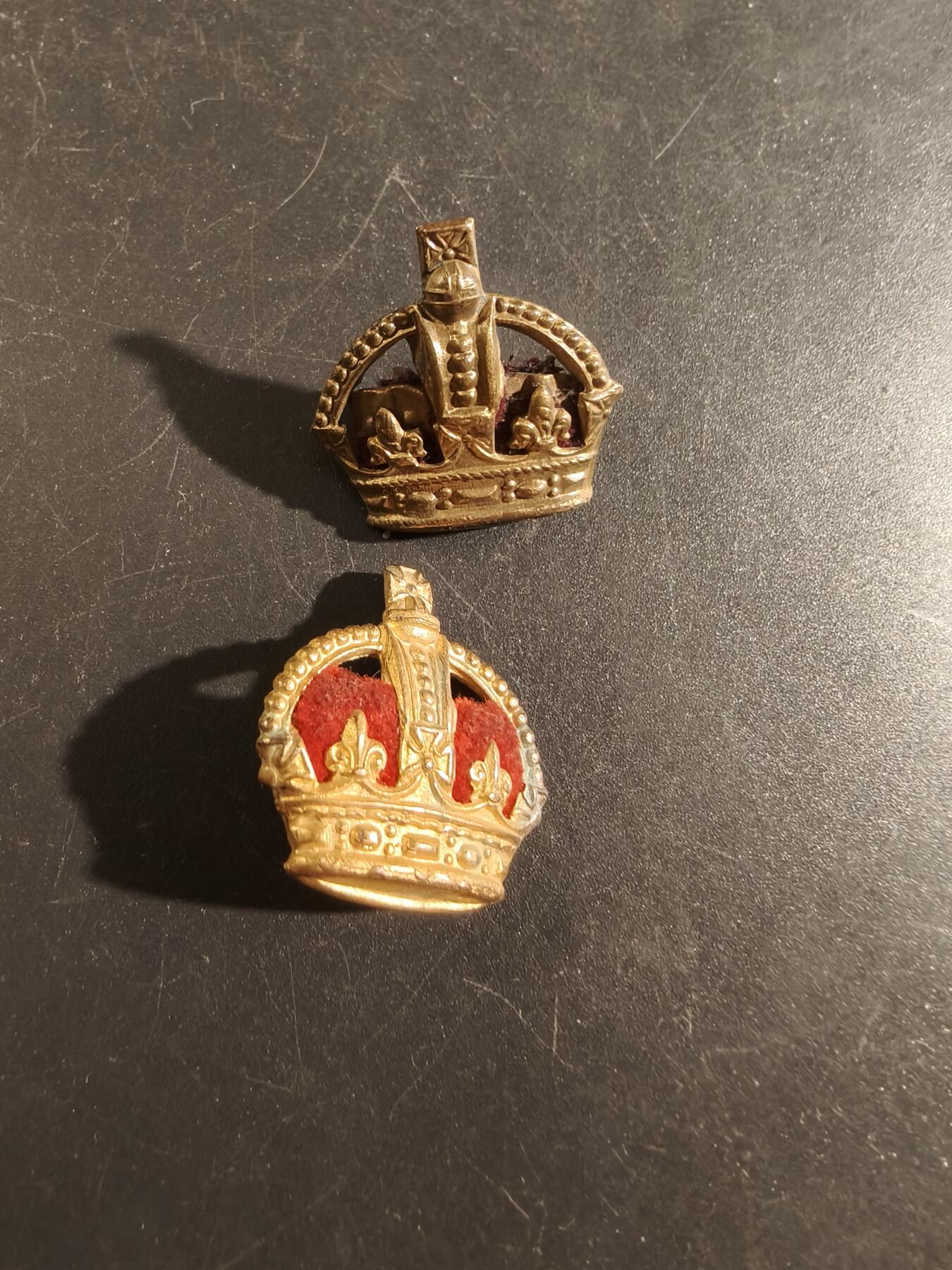老王徽章第172期 英国国王冠军衔配饰一组2枚     一战时期