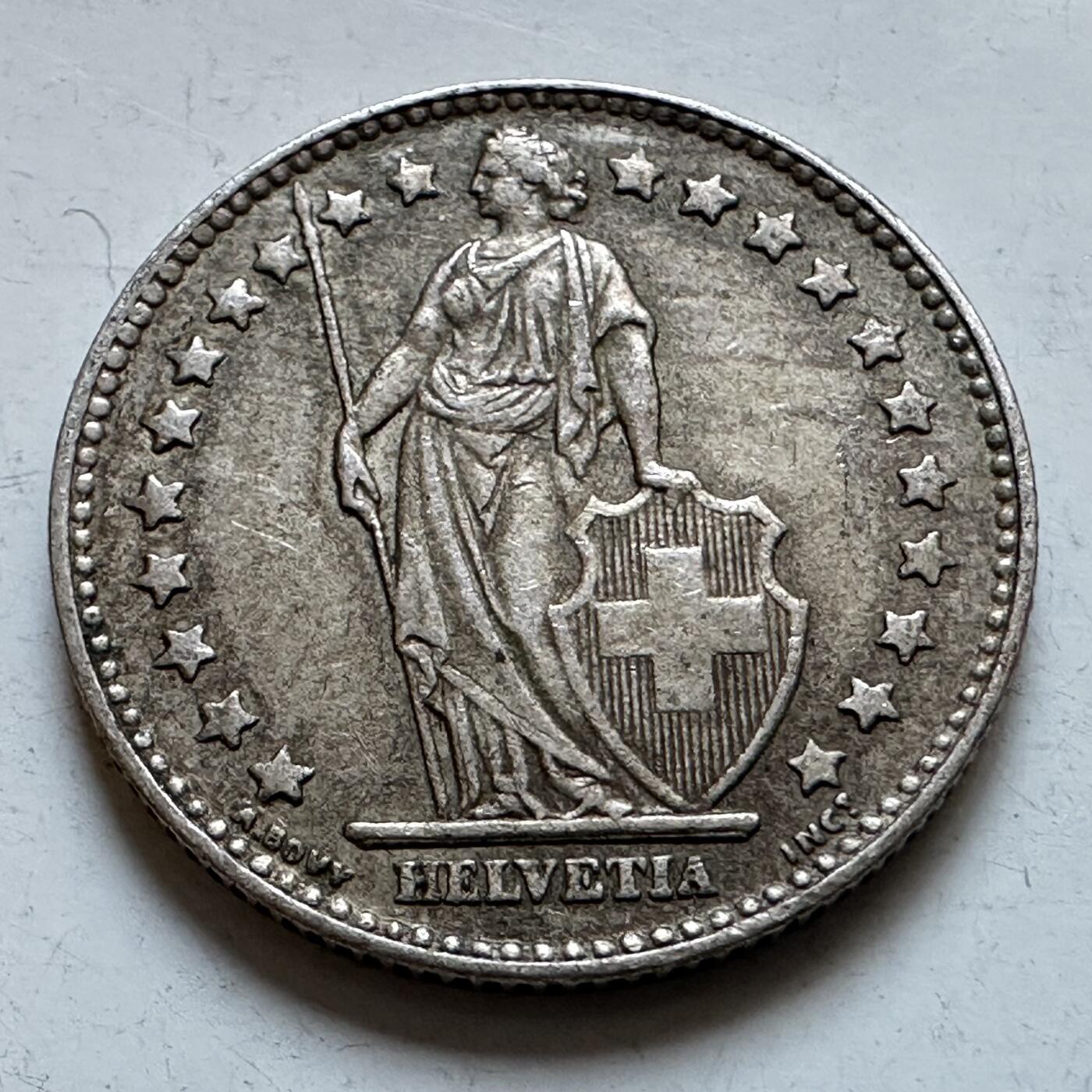 🌹外币初藏🌹🐯2025年第147场  每周二四六晚8️⃣点 接代拍 瑞士1961年1法郎银币 5克835银