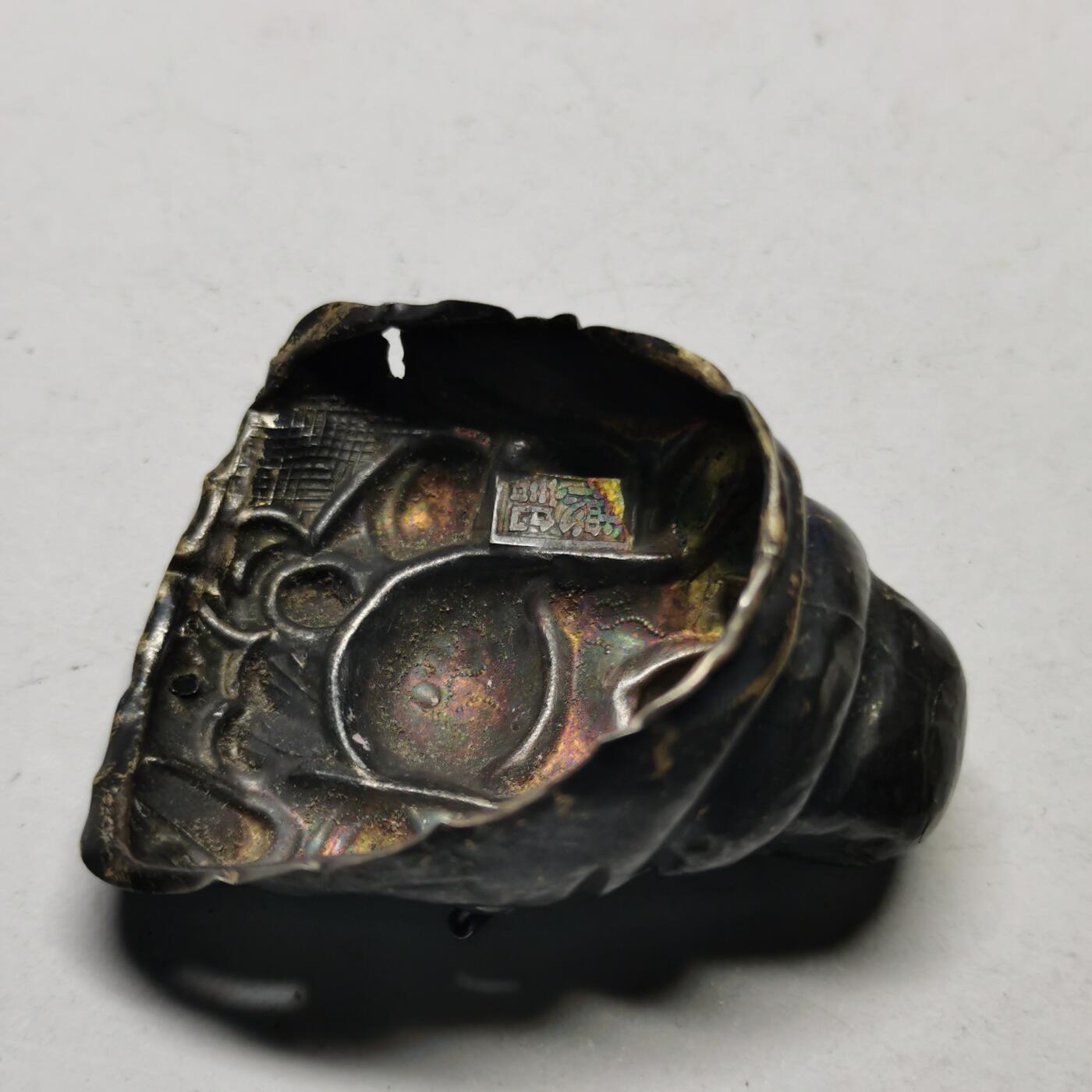 杂件专场91期 清代老银大号佛公，德记款