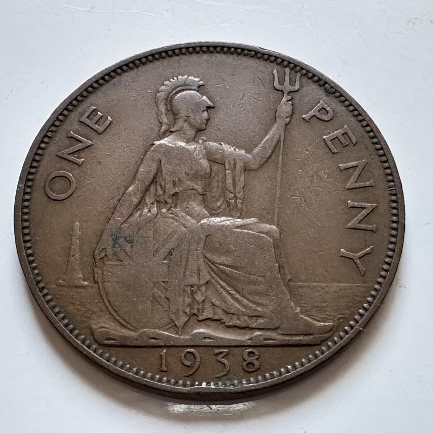 🌹外币初藏🌹🐯2025年第147场  每周二四六晚8️⃣点 接代拍 英国1938年一便士 c