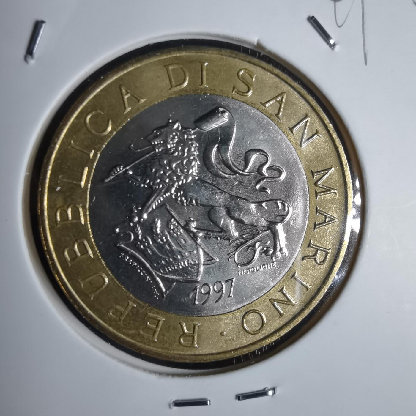 沼泽如烟--第949场 圣马力诺1997年1000里拉纪念币