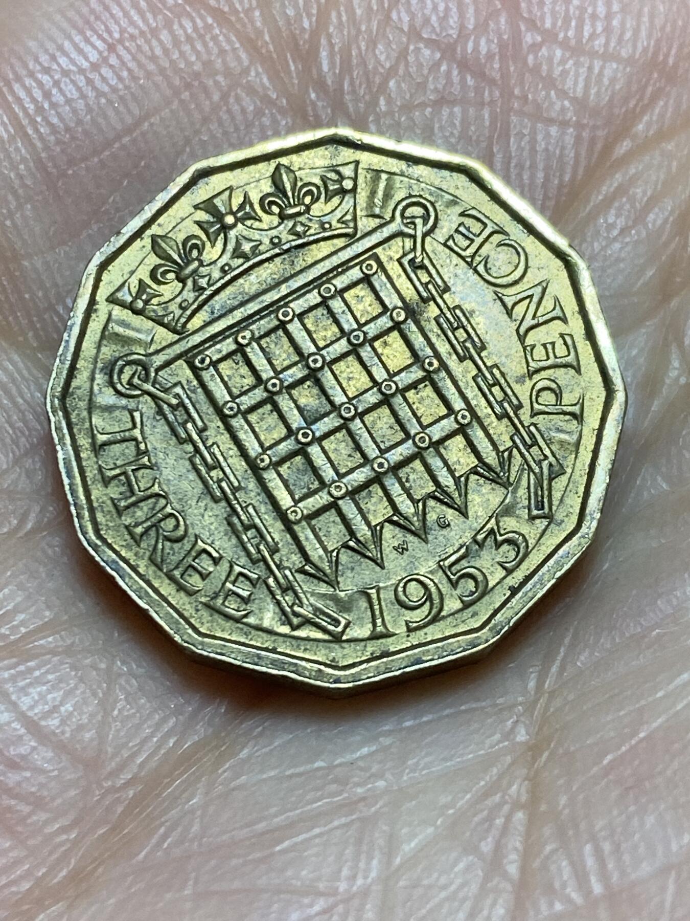 2026年第一场(总第一百七十场）外国好品散币场(免佣金) 英国🇬🇧1953单年份3便士(伊丽莎白二世加冕年，第一版)