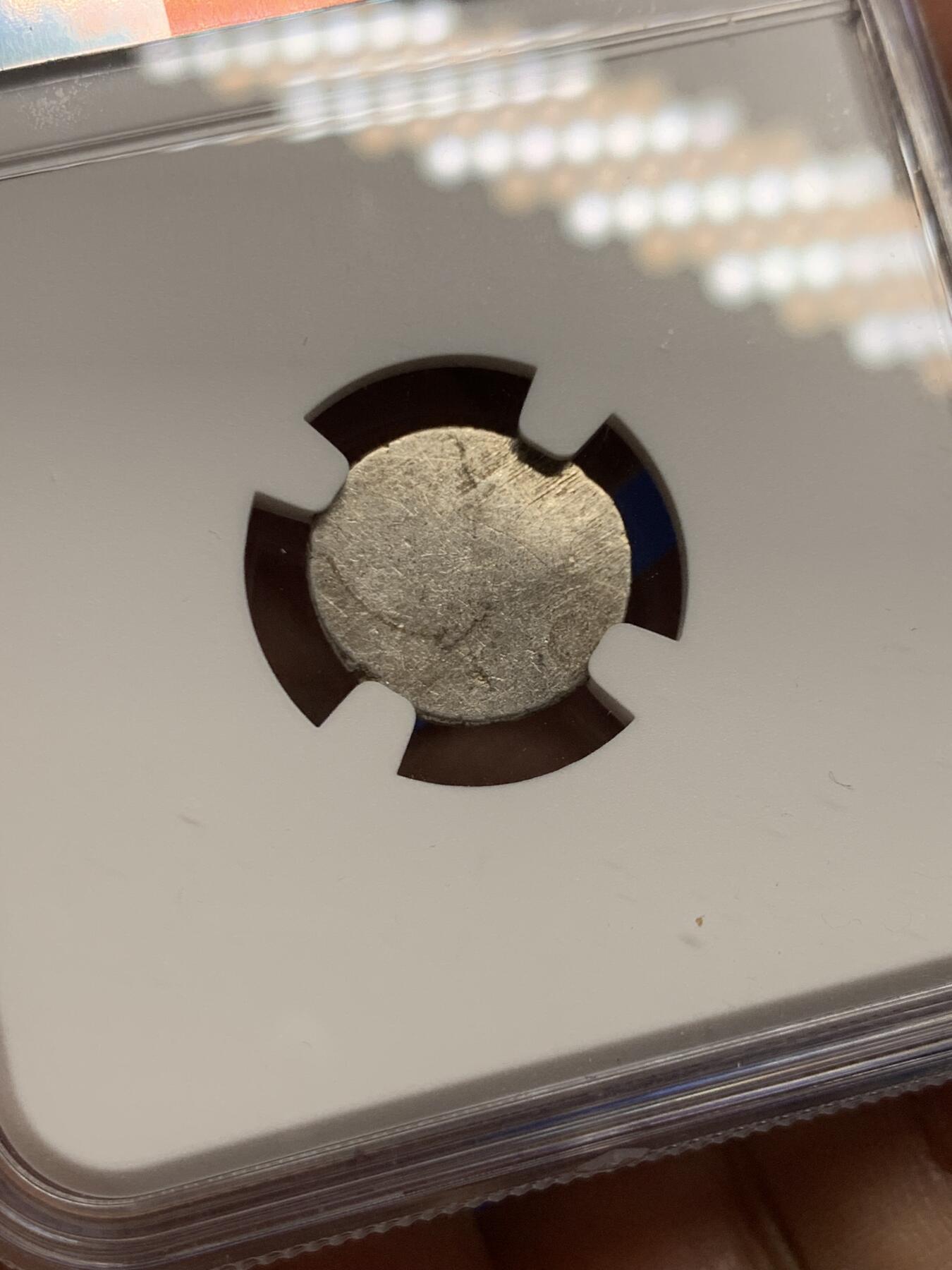 《竞宝斋》第452场 周日，周一 2场连拍 （全场包邮，欢迎送拍） NGC AU50 柬埔寨1600年-1860年神鸟2PE银币 东南亚经典品种