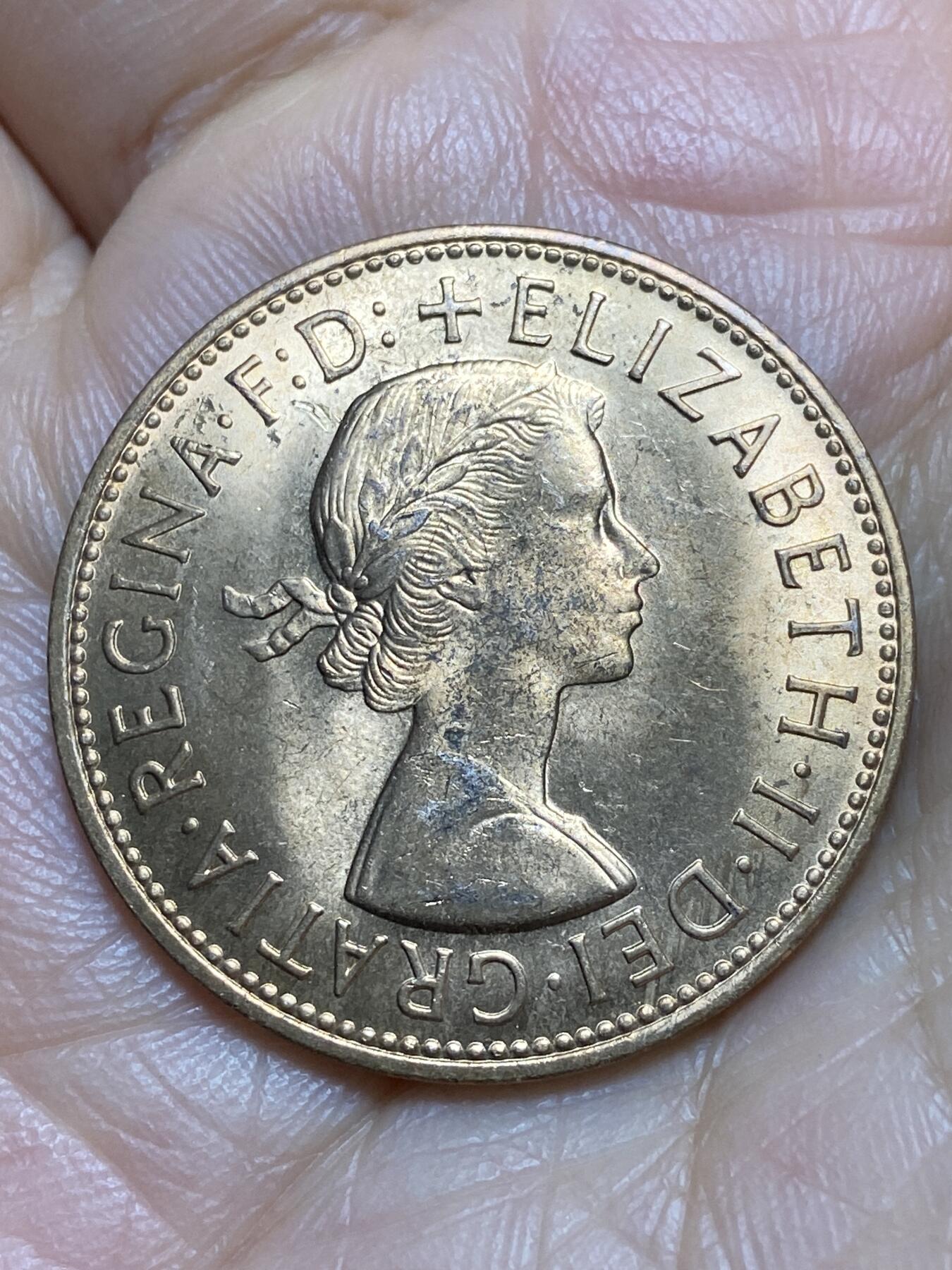 2026年第一场(总第一百七十场）外国好品散币场(免佣金) 原光好品–英国🇬🇧1967年1便士(伊丽莎白二世青年桂冠第二版，普制币关门年)