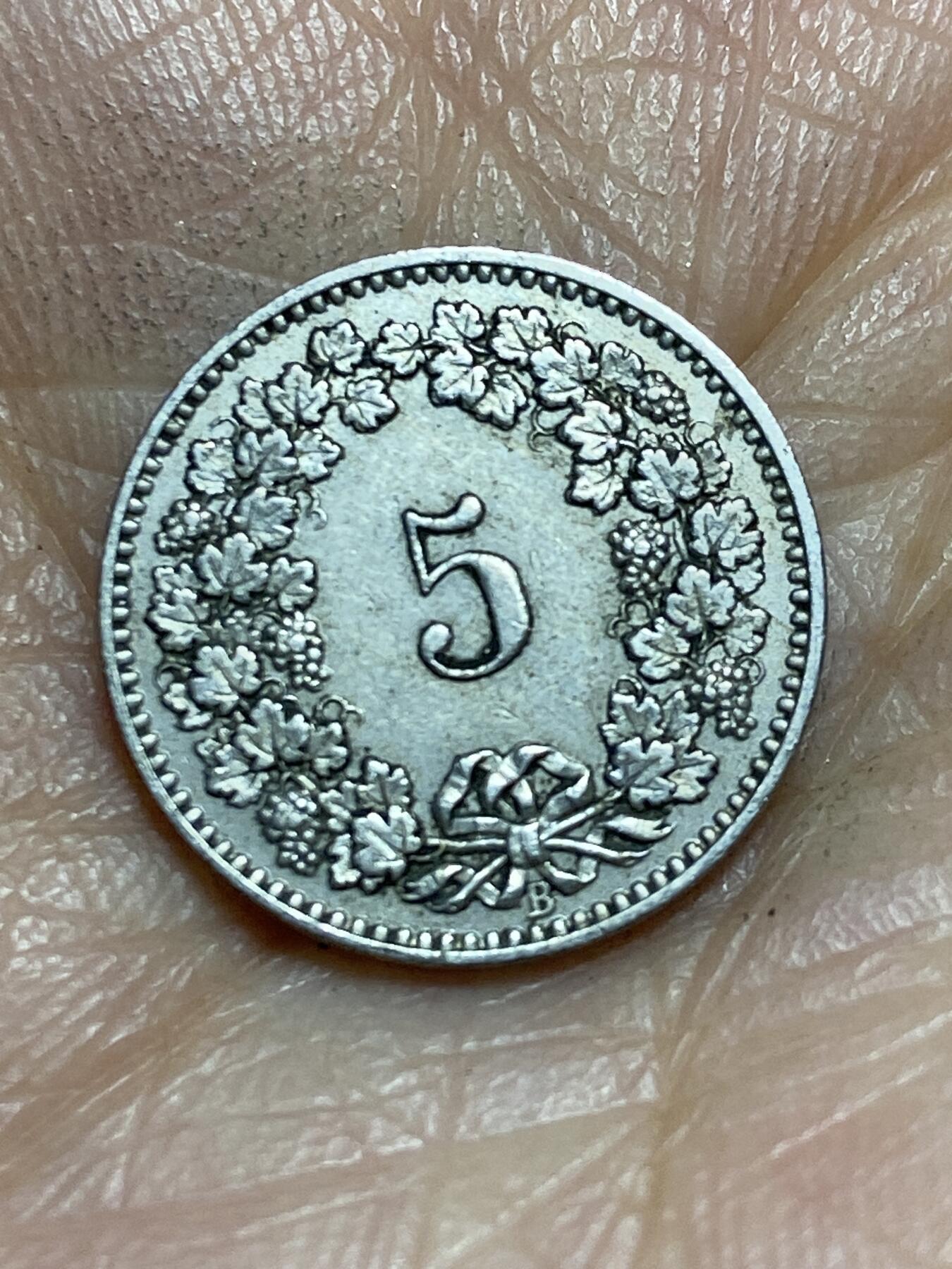 2026年第一场(总第一百七十场）外国好品散币场(免佣金) 稀少早期年份–瑞士🇨🇭1892年5拉彭(第二版，B标伯尔尼造)