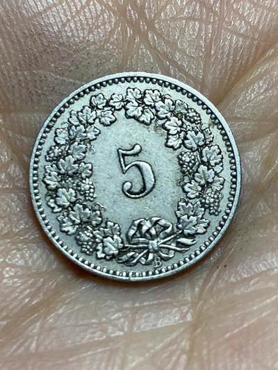 2026年第一场(总第一百七十场）外国好品散币场(免佣金) - 稀少早期年份–瑞士🇨🇭1892年5拉彭(第二版，B标伯尔尼造)