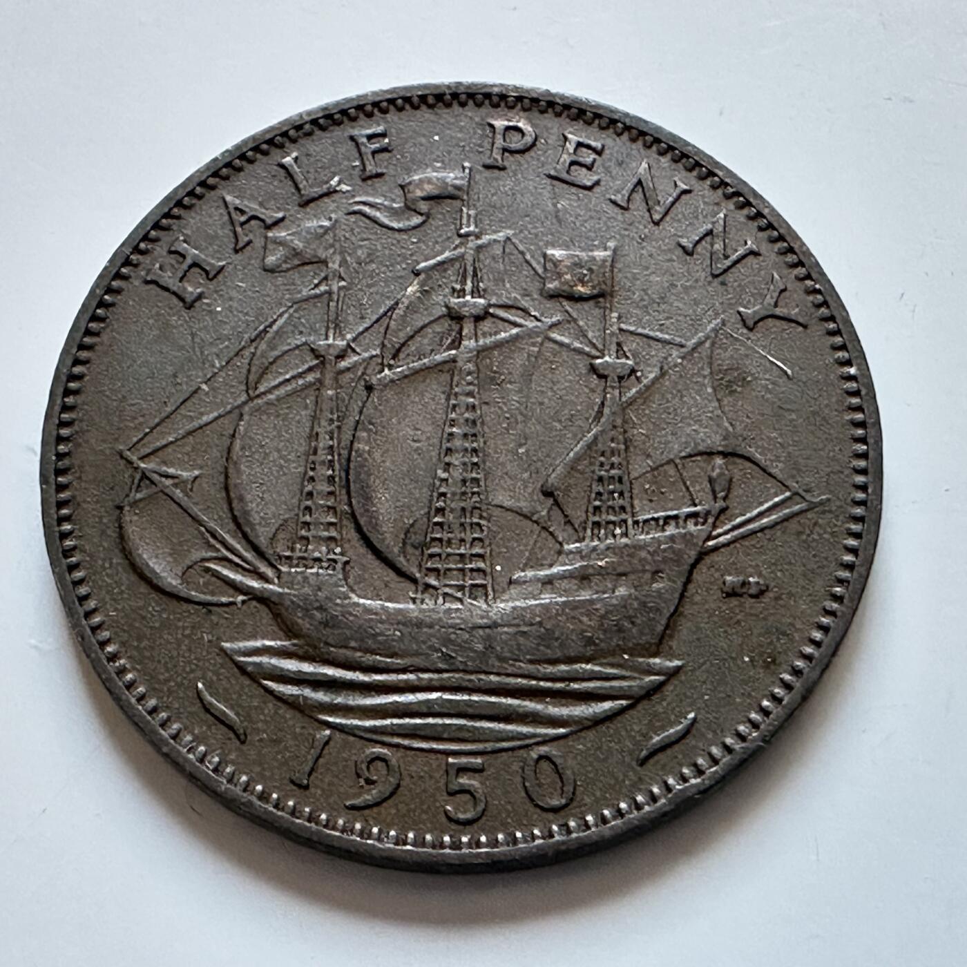 🌹外币初藏🌹🐯2025年第147场  每周二四六晚8️⃣点 接代拍 英国1950年半便士