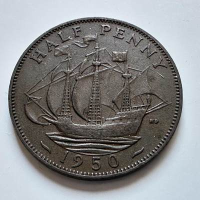 🌹外币初藏🌹🐯2025年第147场  每周二四六晚8️⃣点 接代拍 - 英国1950年半便士