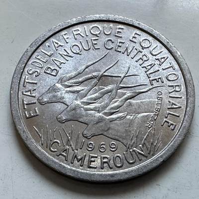 🌹外币初藏🌹🐯2025年第147场  每周二四六晚8️⃣点 接代拍 - 喀麦隆1969年一法郎