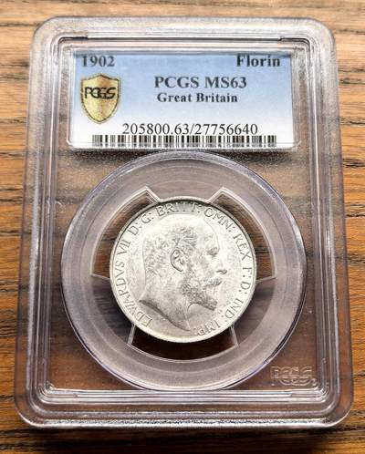 凡希社世界钱币微拍第三百十六期 - 1902英国海神佛罗林PCGS-MS63