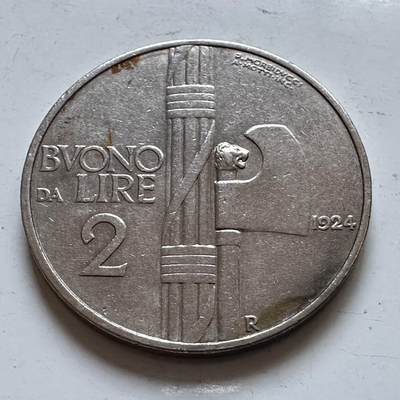 🌹外币初藏🌹🐯2025年第147场  每周二四六晚8️⃣点 接代拍 - 意大利1924年2里拉