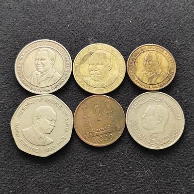 【全场包邮】纯粹捡漏拍490场（免费代拍第27场） - 非洲各国各年份散币6枚一组-坦桑尼亚+肯尼亚+尼日利亚+突尼斯