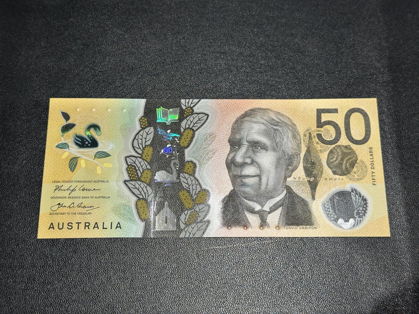 《外钞收藏家》第五百九十八期（2026年新年第一场）（本平台长期征集拍品、欢迎藏友们联系合作） 2018年澳大利亚50澳元 全新UNC 无47尾292